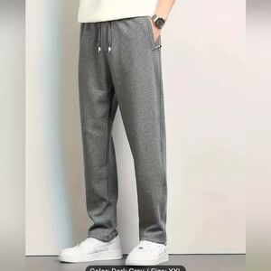 Men's Dark Gray Drawstring Joggers Sweatpants